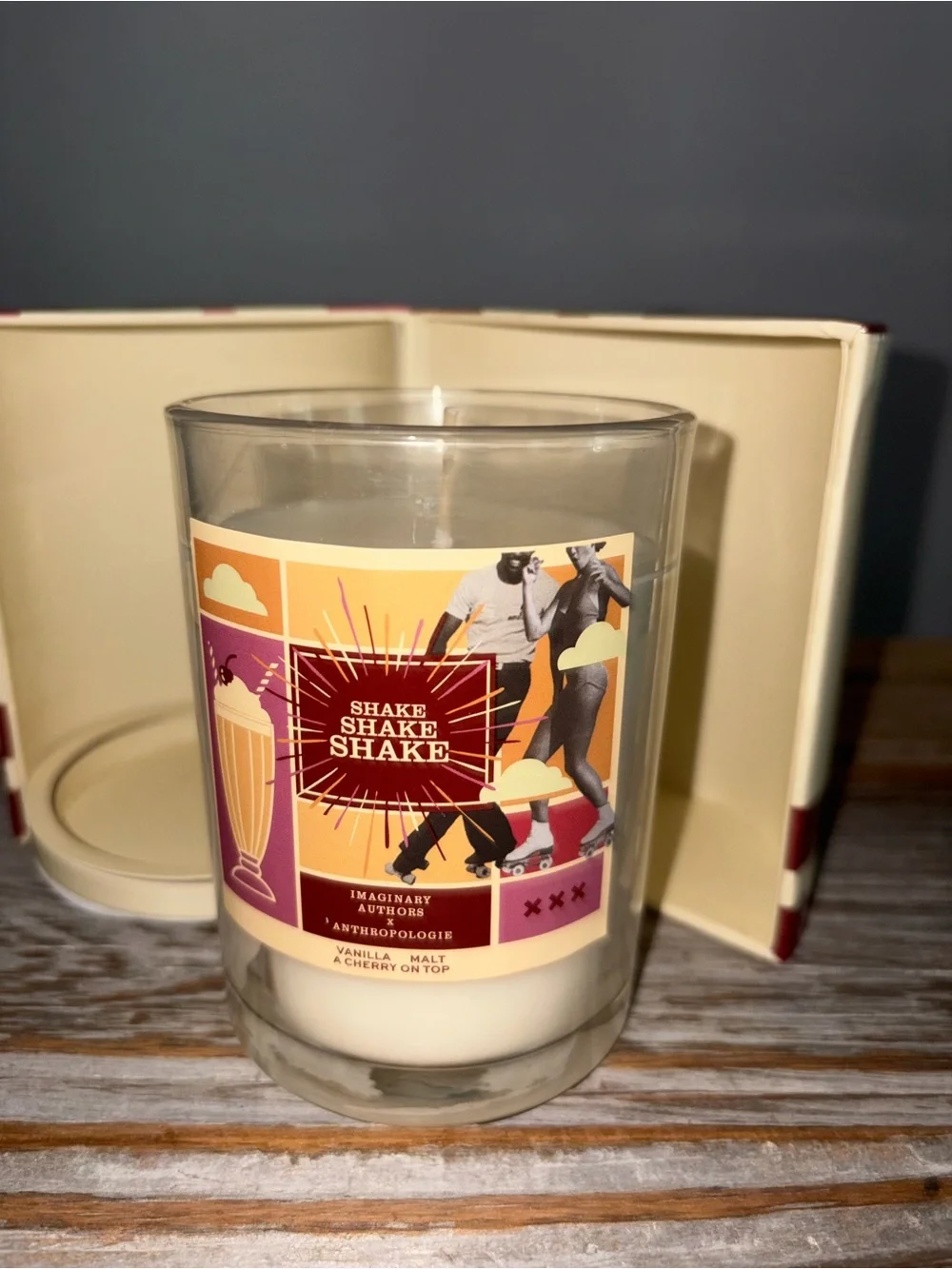 Anthropologie Shake Shake Shake Scented Candle Imaginary Authors NEW